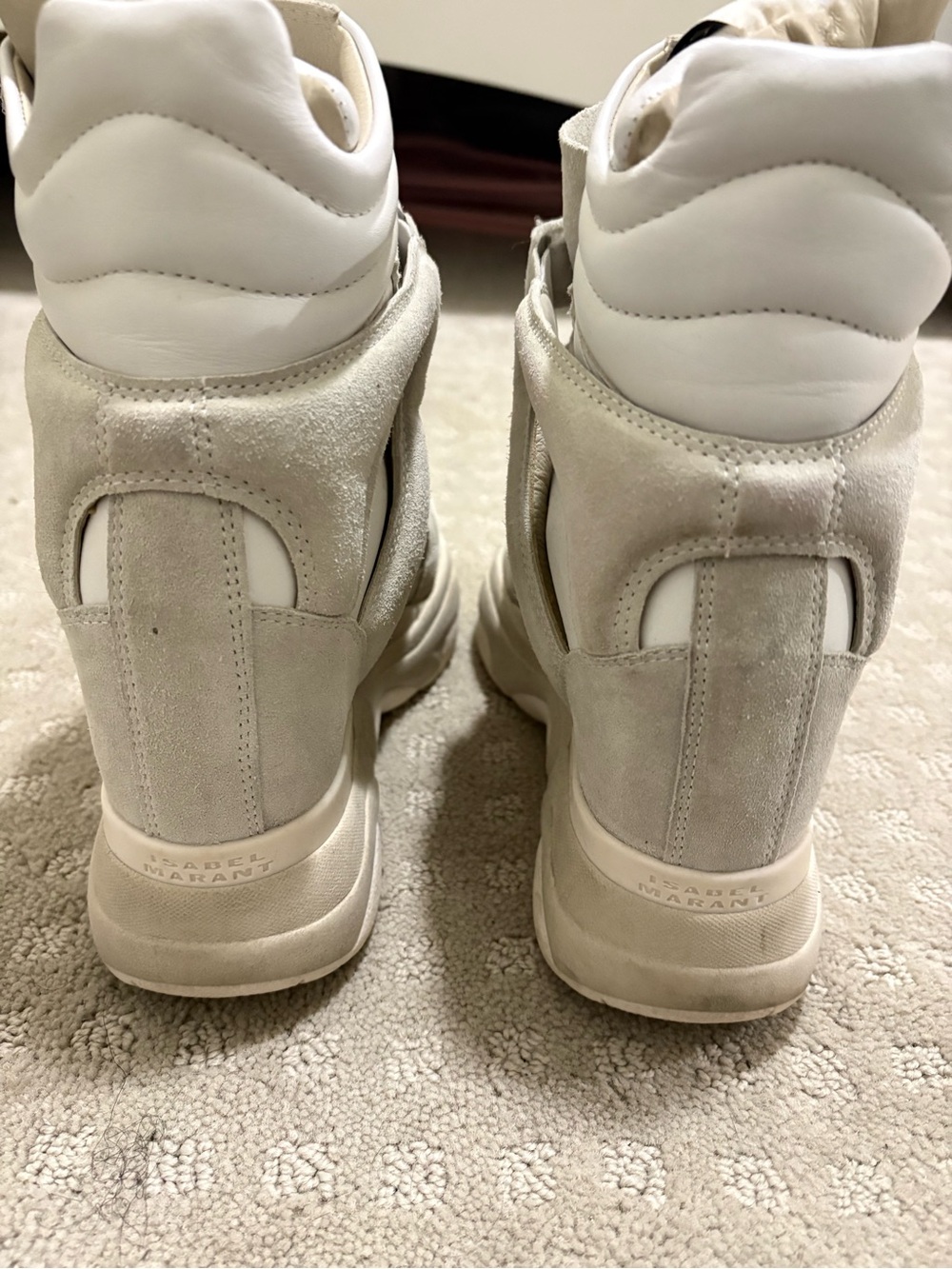 Isabel Marant Balskee high-top leather wedge sneakers White - Picture 5 of 5